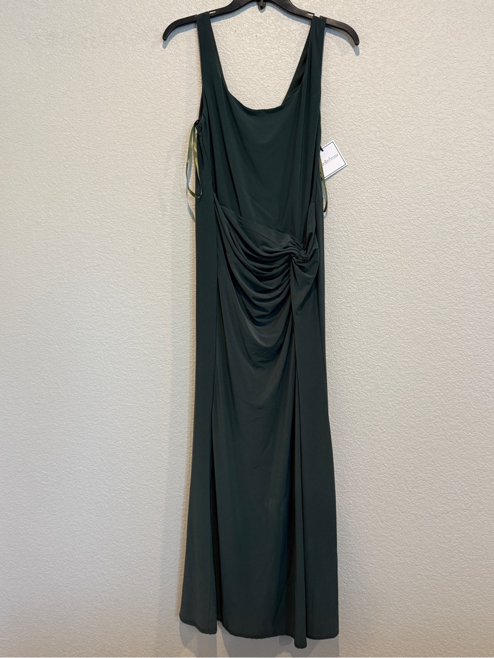 Women's Dark Green Draped Maxi Dress